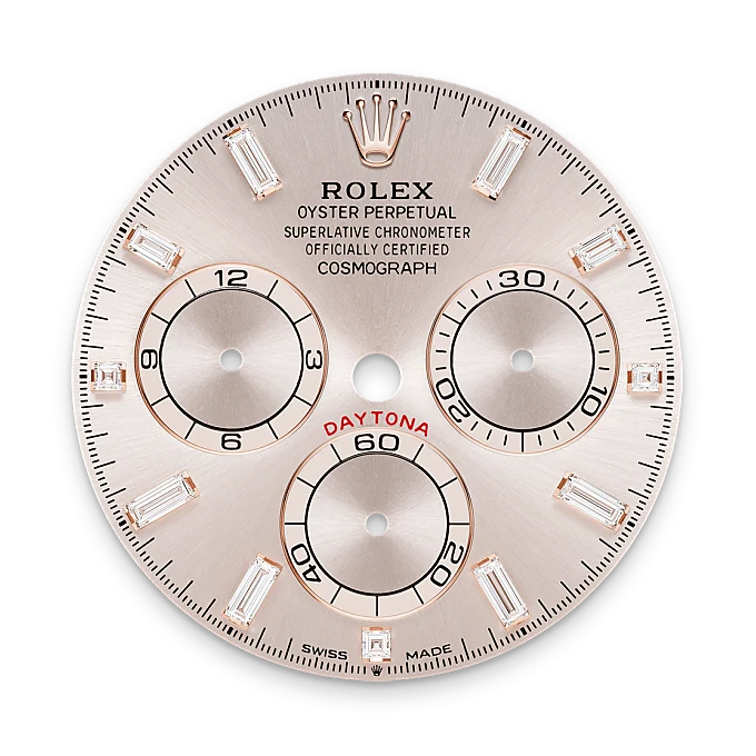 Rolex Cosmograph Daytona in 18 ct Everose gold with lugs set with diamonds, M126595TBR-0001 - Swiss Time Square