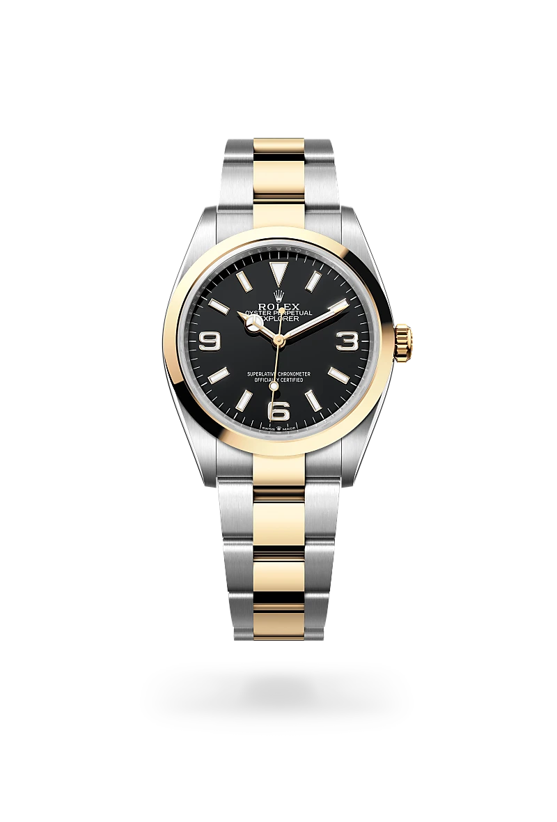 Rolex Explorer in Yellow Rolesor - combination of Oystersteel and yellow gold - Swiss Time Square