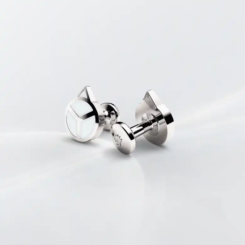 Rolex ‘Hand’ cufflinks in White gold, A1029 - Swiss Time Square