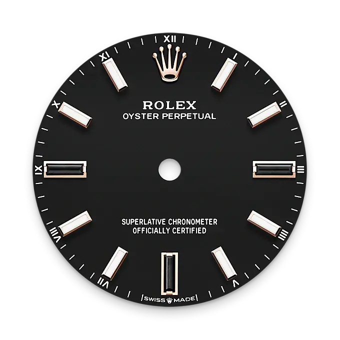 Rolex Oyster Perpetual in 18 ct Everose gold, M124205-0001 - Swiss Time Square